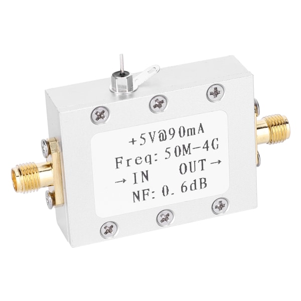 1 stk lavstøyforsterker LNA 50M-4GHz NF=0,6dB RF FM HF VHF / UHF Amatørradio -110dBm