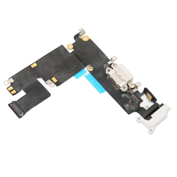 Telefonladeport Flexkabel med Hodetelefonport Mikrofonfunksjon for IPhone 6 Plus Hvit