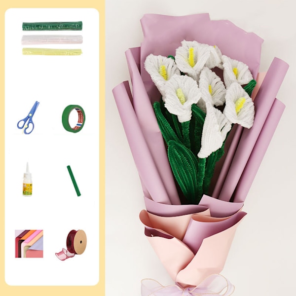 Fargerike, utsøkte, vakre, bøyelige og holdbare rørrensere for håndverk, DIY og leker - Calla Lily