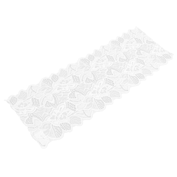 Spetsband DIY Bomulls Nät 16,5 cm Bredd 10 Yards Utsökt Spetskant för Gardin Kläder Duk Present Dekoration Vit