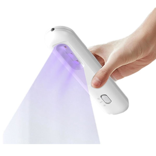 Bärbar Uppladdningsbar UV-Sanitizerlampa, USB-Laddningsbar UVC-Germicid LED-Lampa