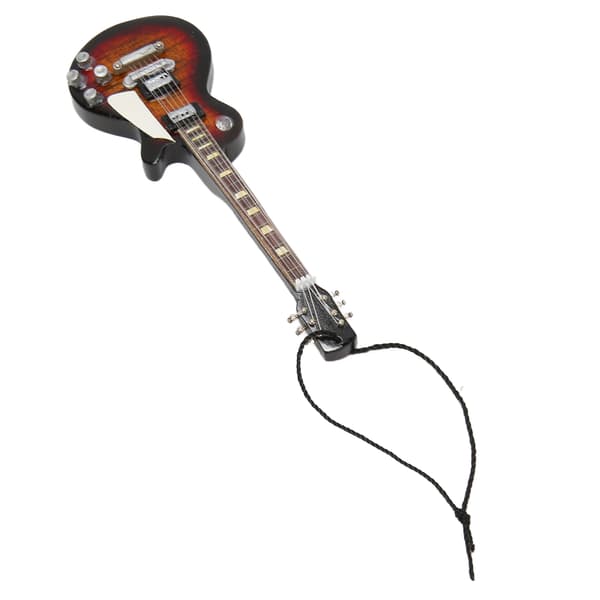Miniatyr elgitarr modell utsökt trägitarrprydnad för musikfestival bröllopsfestdekoration