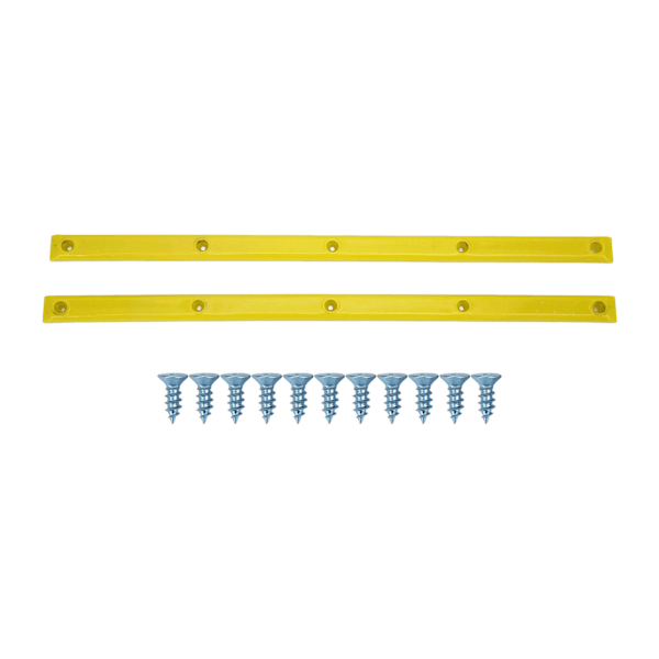 Rib Bones Rails - Slitestående, slitesterke, stabile, fleksible, blanke longboard-rails i gult
