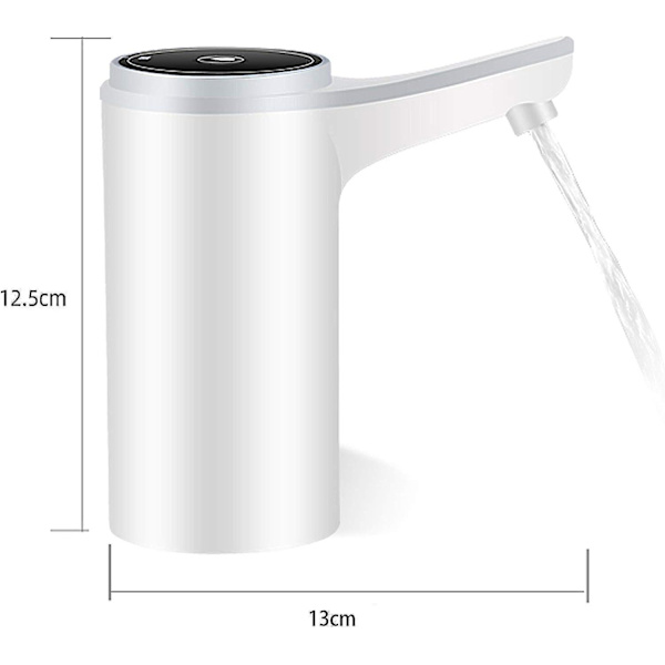 Bærbar USB-opladningsvanddispenserpumpe til 5-20 liters flasker med aftageligt design
