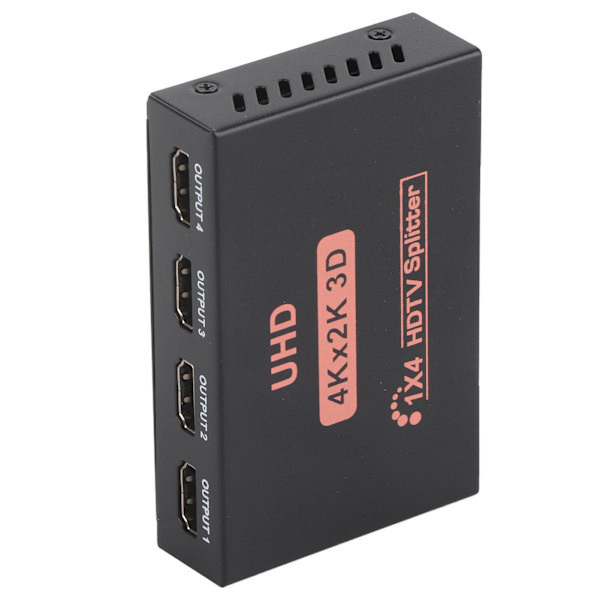 4K HD Multimedia Interface Splitter Plug and Play 1 in 4 ut HD Multimedia Interface Switcher US-kontakt 100‑240V