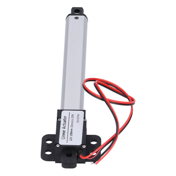 Lineær aktuator 100 mm 12V indgangsspænding Lav støj Kortslutningsbeskyttelse Mini elektrisk lineær aktuator 30 mm/s-20N