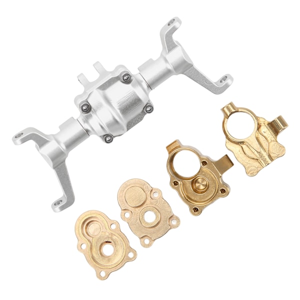 CNC-framställd framaxelhus-styrkopp i metall för FMS för Xiaoqi FCX24 1/24 halv RC-bil silver