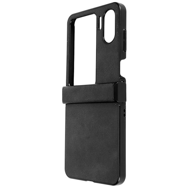 Fodral för Oppo Find N2 Flip i syntetiskt läder, ultratunt, stöttåligt telefonskydd för Oppo Find N2 Flip, svart