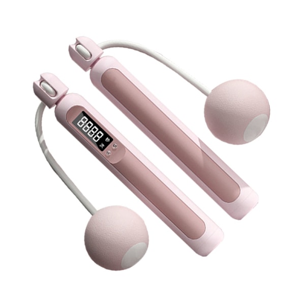 Hopprep med räknare Uppladdningsbar sladdlös viktad smart hopprep för konditionsträning inomhus utomhus rosa