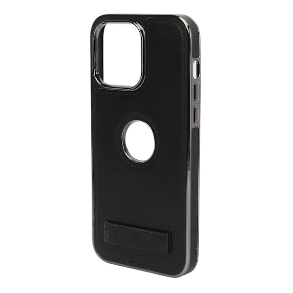Fodral för IPhone PU Läder Fullt Skydd Stöttålig Slim Mobiltelefon Skal för Män Daglig Användning Svart för IPhone 14