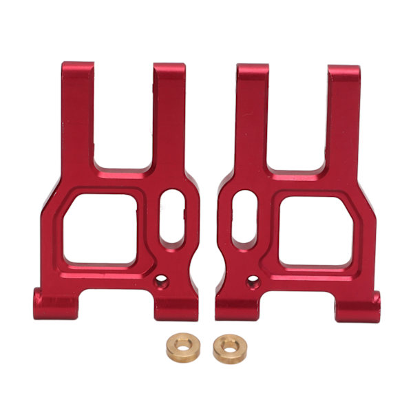 2 stk. forreste svingarme i aluminiumlegering til fjernstyrede biler, tilbehør til LC Racing PTG‑2 1/10 RC-bil, rød