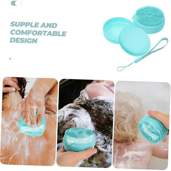 Silikon Badborste Dusch Kroppsskrubb Exfolierande Borste Hudvänlig Multifunktionell Hushålls Massage Badborste