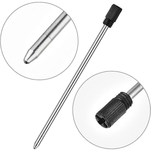24 Stk. Kuglepen Refiller Til Diamant Krystal Stylus Penne, 7 cm (sort blæk)