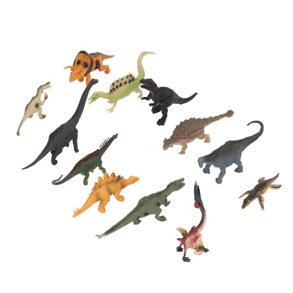 12 stk. mini dinosaurfigurer, simulering, statiske barneleketøy, ornamenter for barn