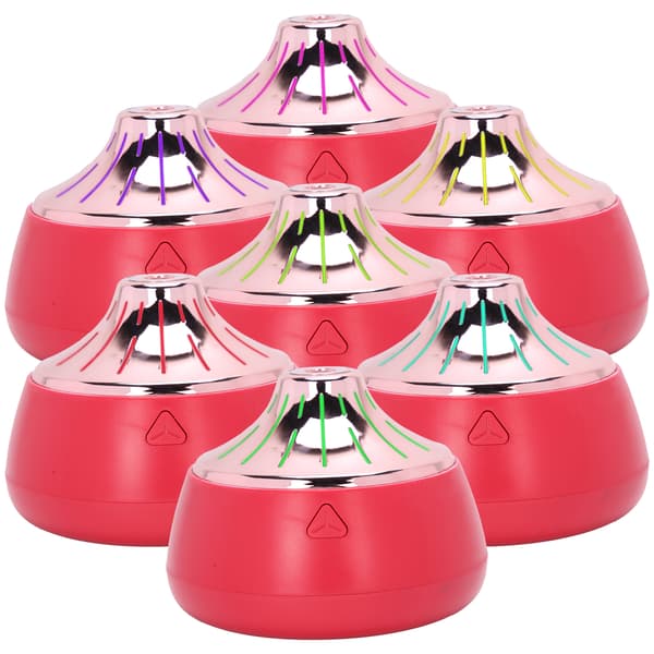 200 ml luftfukter USB-lading aromaterapi diffuser skrivebordslys mini tåkeprodusent (rød rosegull)