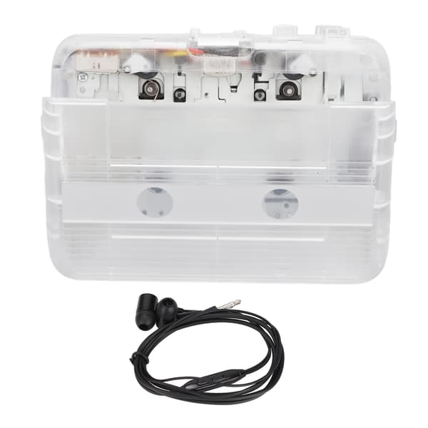 FM Radio Kassettspiller Klassisk Stil Multifunksjon Bluetooth 5.0 Bærbar Båndspiller Transparent