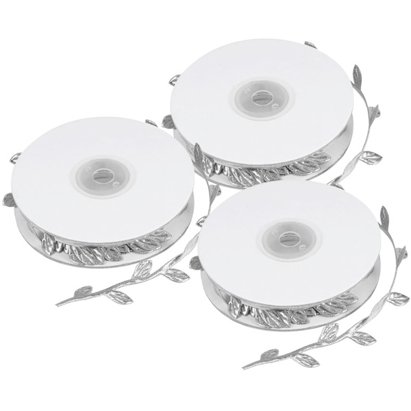 3 rullar konstgjorda blad vin DIY förskola hantverk bröllopsdekoration tillbehörSilver