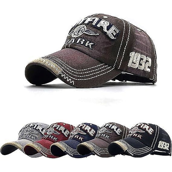 Retro åndbar baseballkasket - Unisex, justerbar, ren bomuld