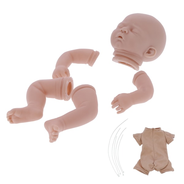 Simulerad Reborn Doll Kit DIY Omålad Vinyl Baby Doll Delar Form Tillbehör Barnleksak