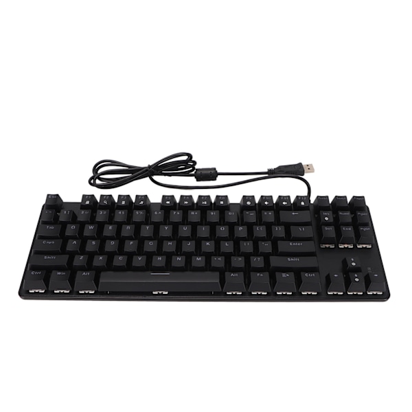 Blå bryter mekanisk tastatur 87 tast RGB bakgrunnsbelysning to farge injeksjonsstøping mekanisk spilltastatur for bærbar PC svart