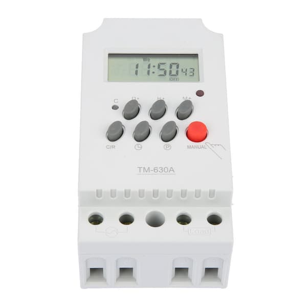 TM630A AC220V Mini LCD Digital Mikrokontroller Kontroll Strømtimerbryter (AC220V)
