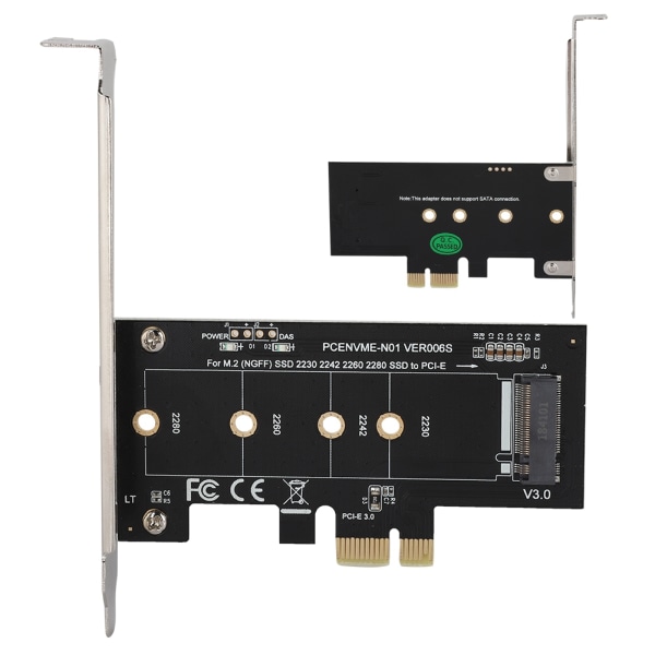 PCI-E til M.2 Expansion Card Connector Converter for M2 NGFF NVME-harddisk