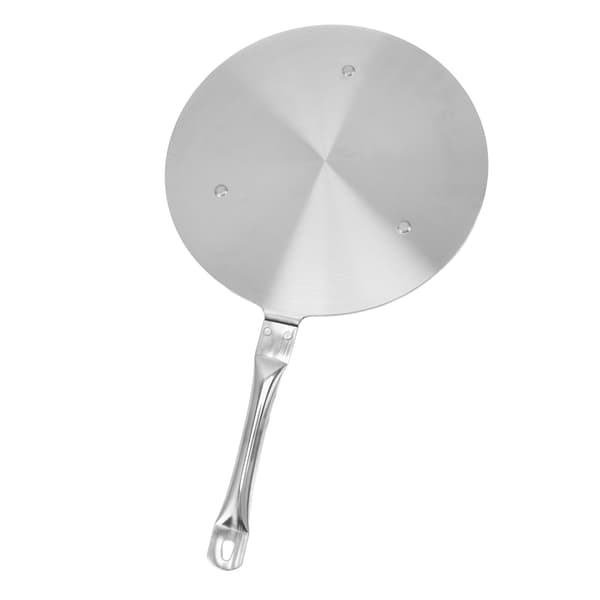 24 cm varme diffuserplate i rustfritt stål induksjonskomfyr varmeoverføringsplatadapter med håndtak