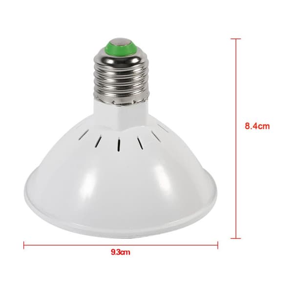 24W LED Plantelys, Høyeffektiv E27 Fullspektrumspanel, 200 LED Hydroponisk LED Vekstlys for Innendørsdyrking White