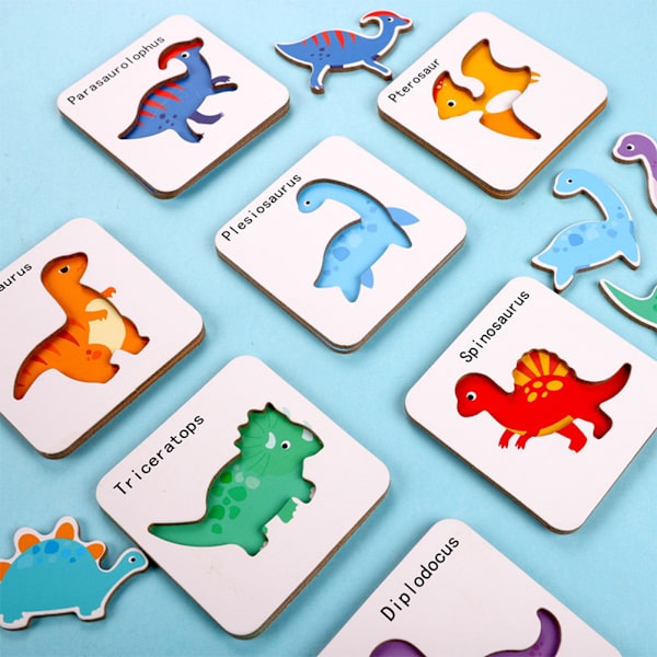 Träpussel Jigsaw Puzzle Leksak Inlärning Förskola Leksaker Gåvor för Barn Baby Barn