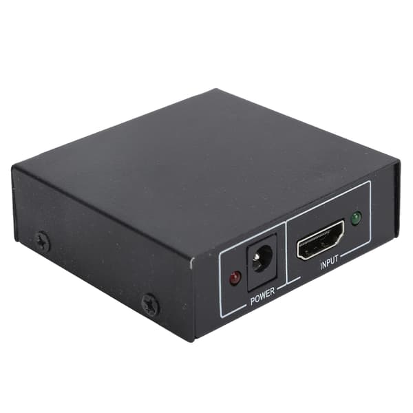 HD Multimedia Interface Splitter 1 ind 2 ud 4K Video Audio Distributør Spejladapter 100‑240V US Stik