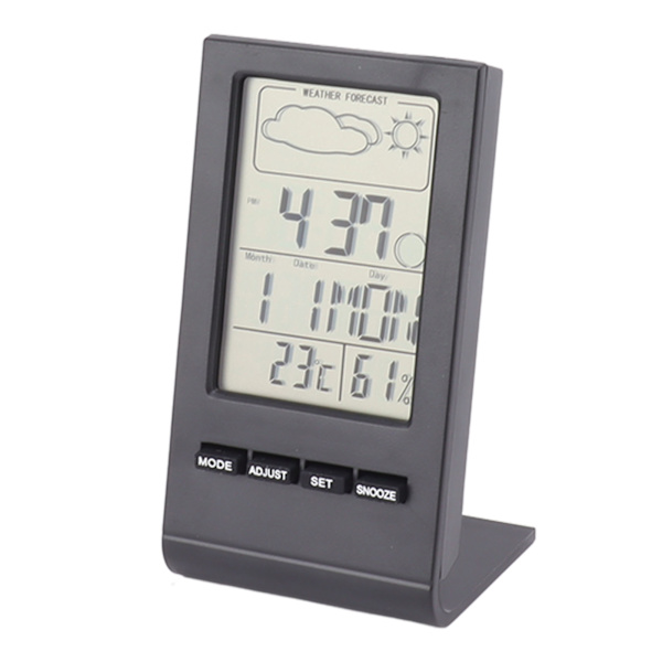 LCD-skärm Digital hygrometer inomhus termometer fuktighetsmätare temperatur fuktighet monitor larmfunktion väderdisplay svart