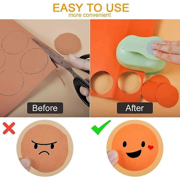 2-tums pappersstans (slumpmässig färg), DIY handgjord stansform cirkelformad stans är mycket lämplig för att göra clip card konst roliga projekt