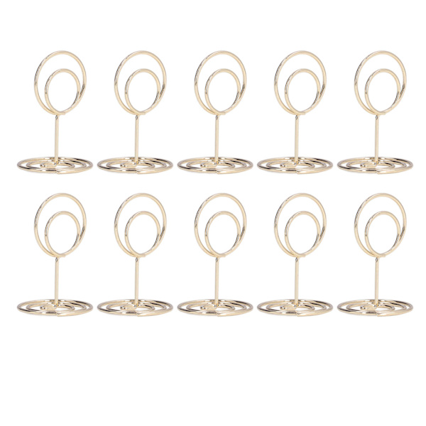 10 stk bordnummerholder Praktisk Praktisk Rund base Pålitelig Holdbar Stabil Elegant Stil Hjemmedekorasjon Gull
