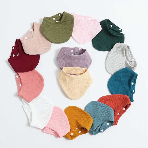 Bomullsbandana-smokker for gutter, 15 farger, for sikling og mating