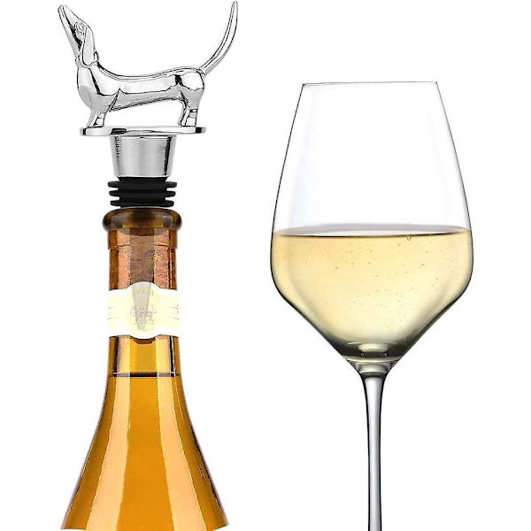 Sjov Gravhund Vinstop - Perfekt gave til Champagne, Cava, Prosecco og mousserende drikkevarer