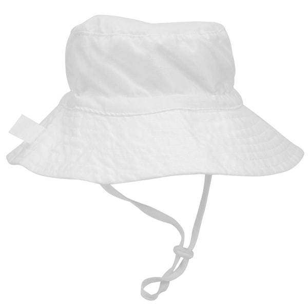 Barnebøttehatt Unisex Baby Boy Girl Utendørs Justerbar Strandlue Bøttehatt Hvit M