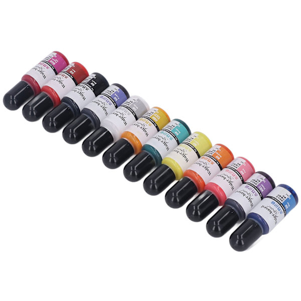12 färger epoxihartspigment jämnt lyster DIY handgjord epoxihartsfärg för cementgips
