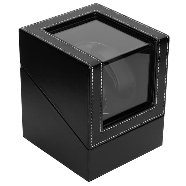 Automatisk klokkeviklerboks for mekanisk klokke USB-plugin Display Case Lærstil