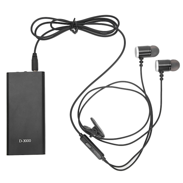 D3000 Digital Sound Hearing Amplifier Voice Enhancer Device Noise Reduction med øretelefon