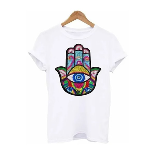 Hand Eye strykjärn på lappar paljetter sy broderade lappar för kläder jackor T-shirt hoodies