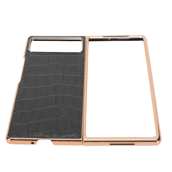 Vikbart phone case för Xiaomi MIX Fold 2 Nanoläder Crocodilian Pattern Anti Scratch Case Svart