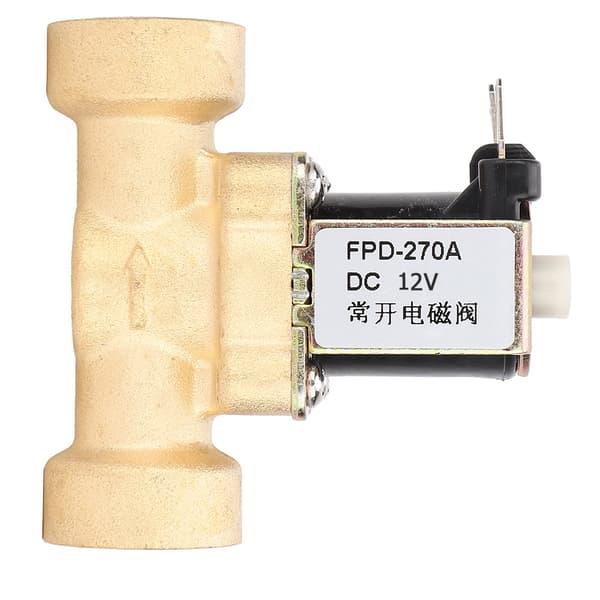 G1/2\" Hunn-gjenge Normalt Åpen Messing Solenoid Elektromagnetisk Ventil (DC12V)