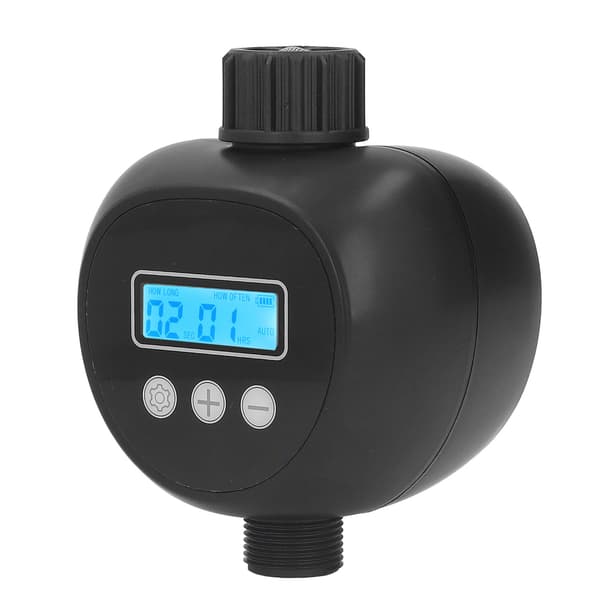 G3/4 Automatisk Vandingscontroller Sort Vandslange Endetimer Havetilbehør med Skærm til Plæne Altan
