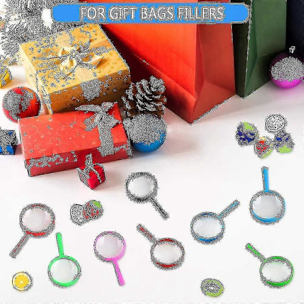 30-pack Färgglada Mini Förstoringsglas för Barn