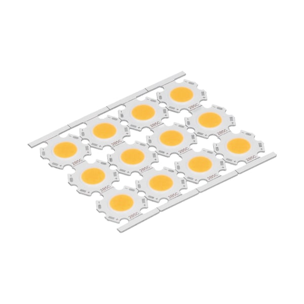 12 stk LED-chips COB Lys Emitter Komponent 5W 15‑17V til DIY Spotlights Downlight Loftlampe Varmt Lys