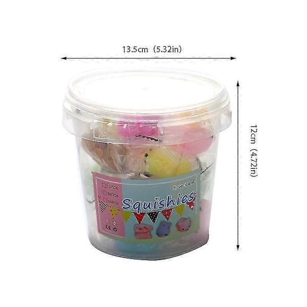 24 st Squishy Leksak Söta Djur Antistressboll Mochi Leksak Stressreducerande Leksaker