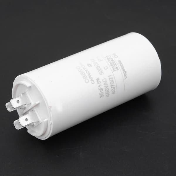 CBB60 35µF 450V startkondensator med møtrik til vaskemaskinemotor