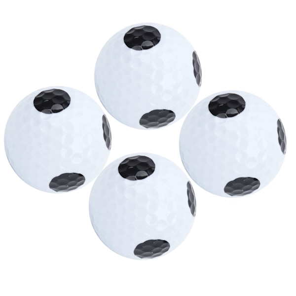 4 stk. Golf Putting Practice Dobbelt Lag Spil Bold Hvid Sort Bold Sort Prik Bold