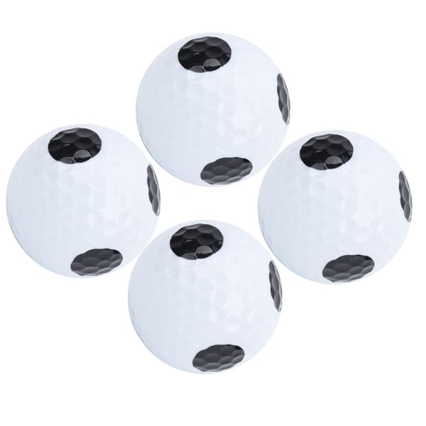 4 stk. Golf Putting Træning Dobbeltlag Spillebold Hvid Sort Bold Sort Prik Bold