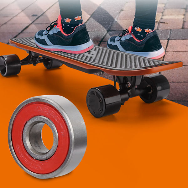 8 stk. Skateboard Scooter 608 Kugleleje Miniature Skate Roller Kugleleje Kit (rød 7)